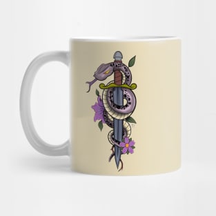 Snake and Dagger Tattoo Flash Mug